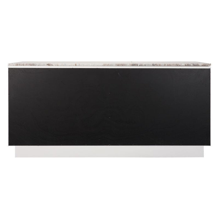 Benedict White Oak Buffet - River Brown Marble, 170cm
