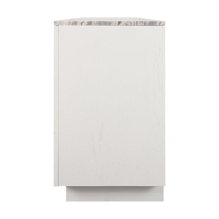 Benedict White Oak Buffet - River Brown Marble, 170cm