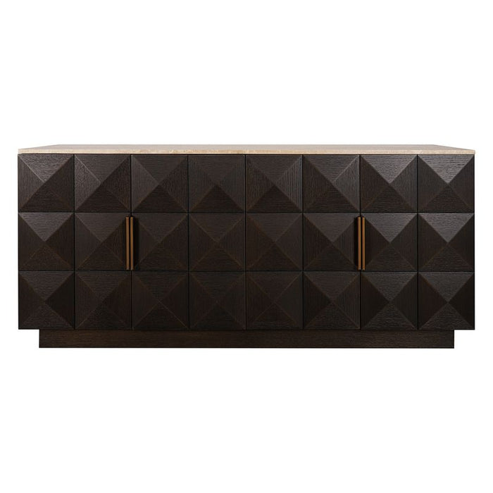 Benedict Smoked Oak Buffet - Travertine, 170cm