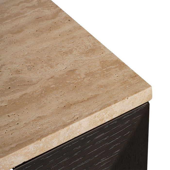 Benedict Smoked Oak Buffet - Travertine, 170cm