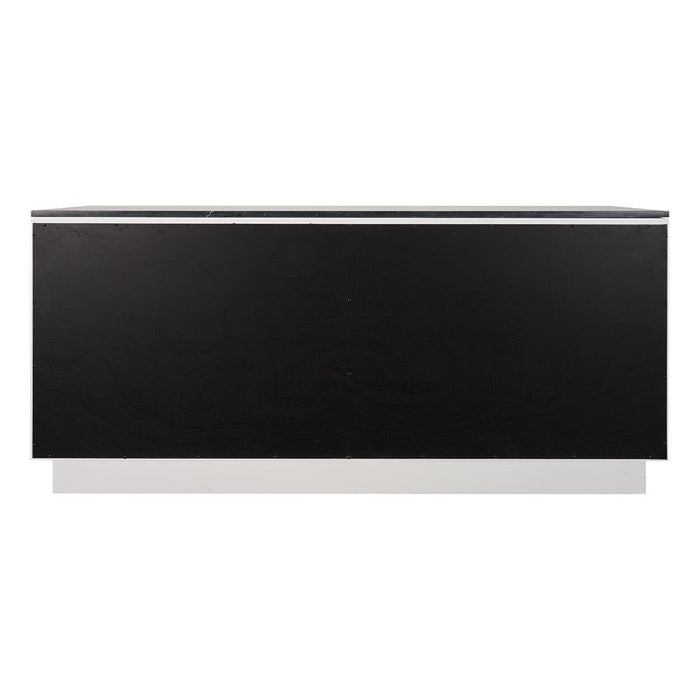 Benedict White Oak Buffet - Black Marble, 170cm