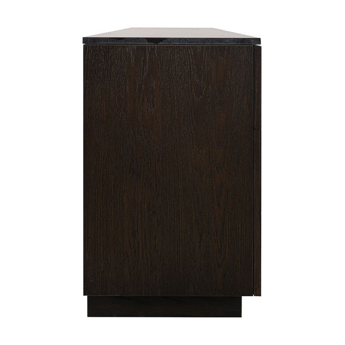 Benedict Smoked Oak Buffet - Black Marble, 170cm