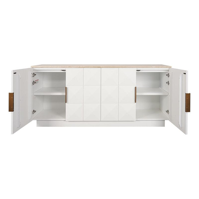 Benedict White Oak Buffet - Travertine, 170cm