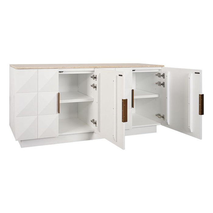 Benedict White Oak Buffet - Travertine, 170cm