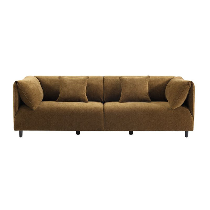 Dominic 3 Seater Sofa - Butterscotch, Cream Fabric Wood, 240cm
