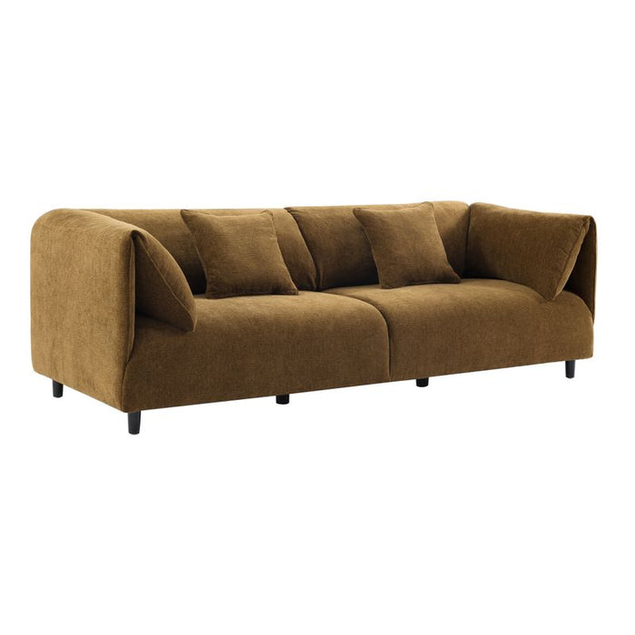 Dominic 3 Seater Sofa - Butterscotch, Cream Fabric Wood, 240cm