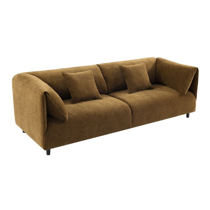 Dominic 3 Seater Sofa - Butterscotch, Cream Fabric Wood, 240cm