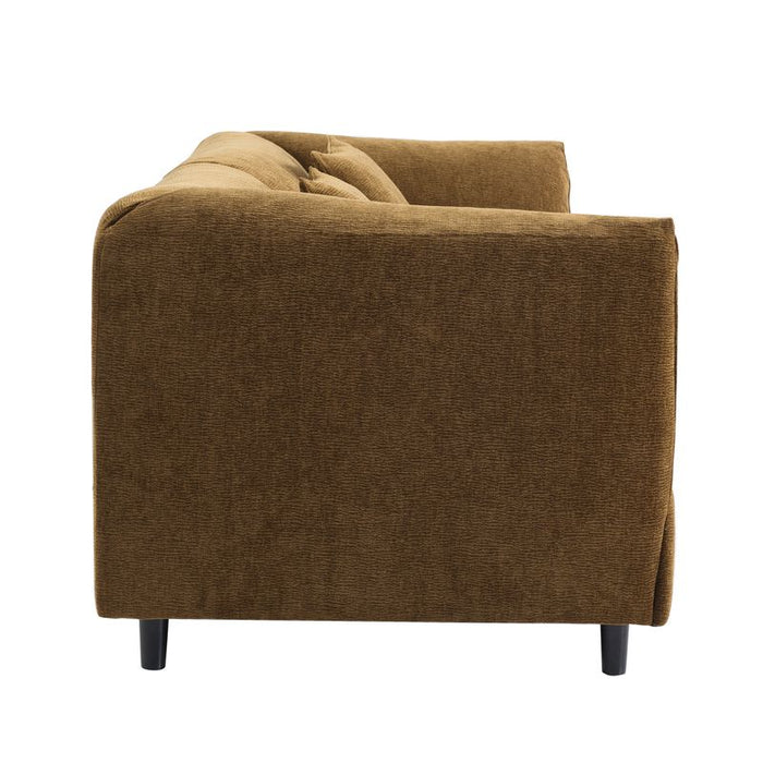 Dominic 3 Seater Sofa - Butterscotch, Cream Fabric Wood, 240cm