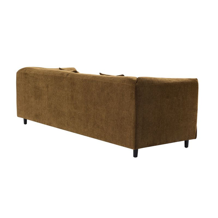 Dominic 3 Seater Sofa - Butterscotch, Cream Fabric Wood, 240cm
