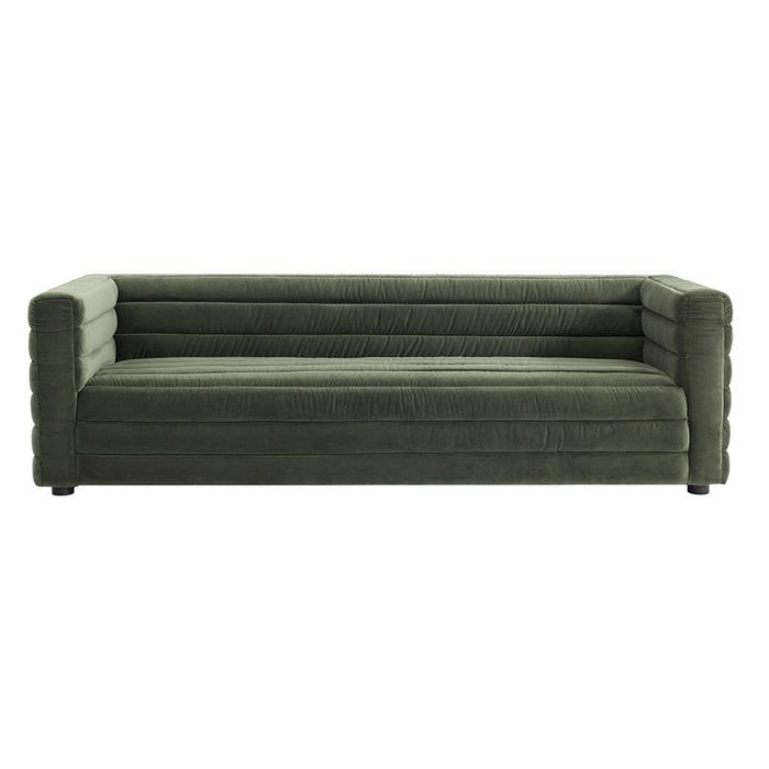 Colorado 3 Seater Sofa - Satin Moss Velvet, 240cm