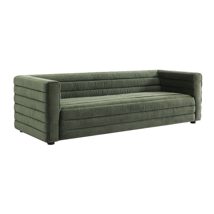 Colorado 3 Seater Sofa - Satin Moss Velvet, 240cm