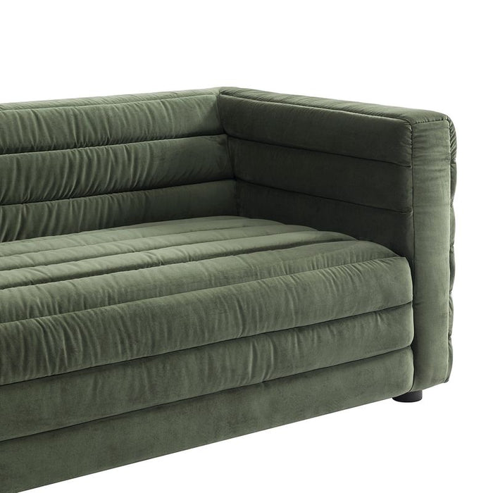 Colorado 3 Seater Sofa - Satin Moss Velvet, 240cm