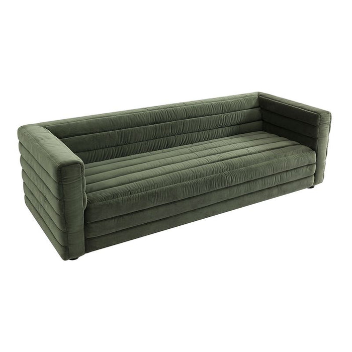 Colorado 3 Seater Sofa - Satin Moss Velvet, 240cm
