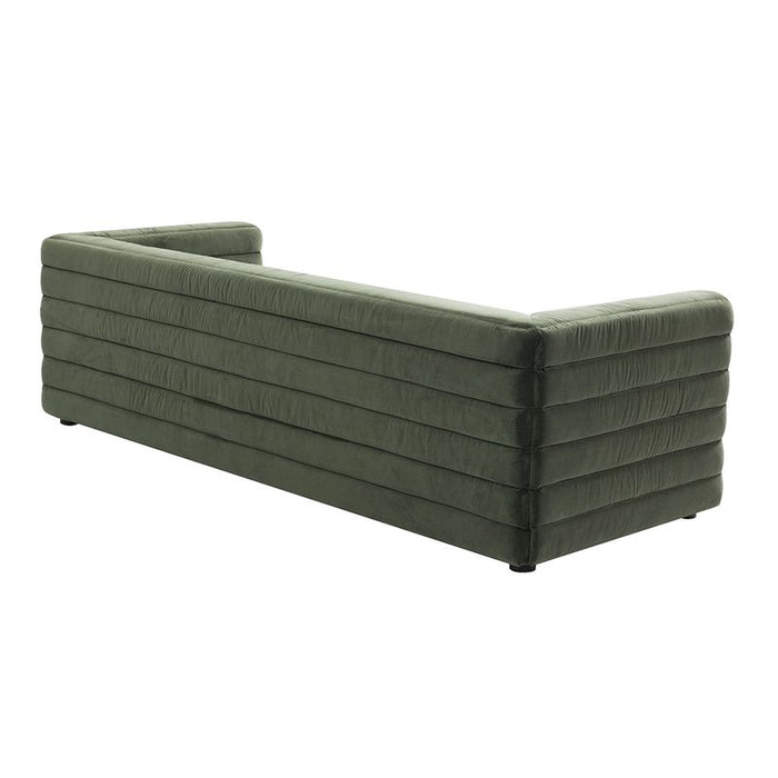 Colorado 3 Seater Sofa - Satin Moss Velvet, 240cm