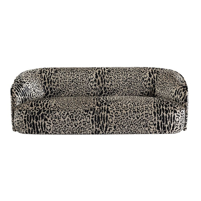 Durban 3 Seater Sofa - Leopard Chenille, Fabric Wood, 200cm