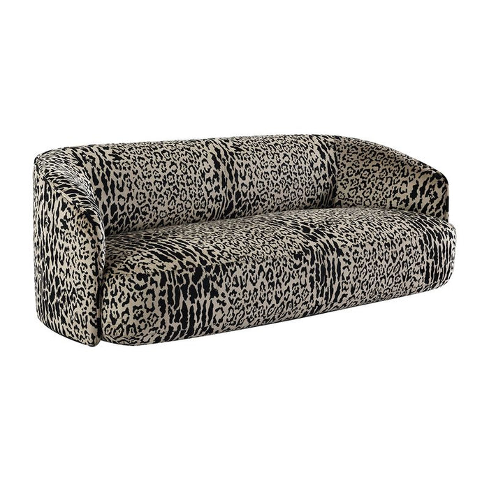 Durban 3 Seater Sofa - Leopard Chenille, Fabric Wood, 200cm