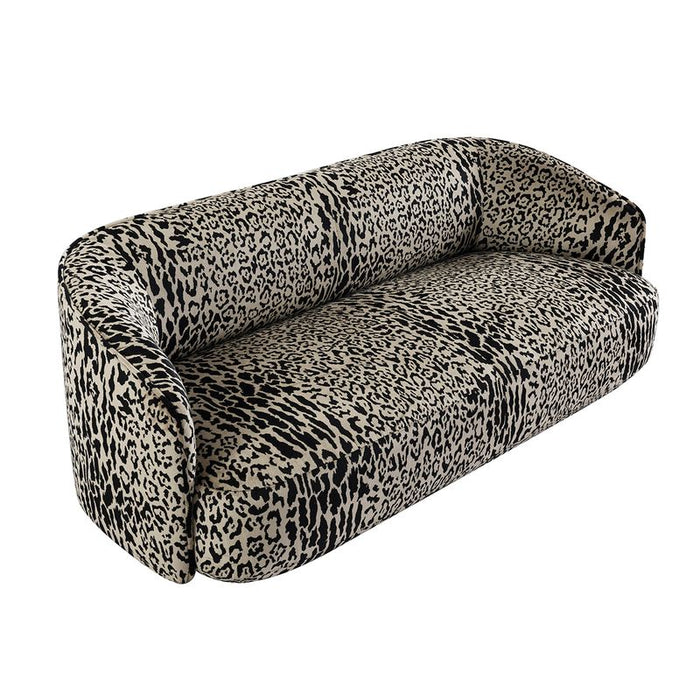 Durban 3 Seater Sofa - Leopard Chenille, Fabric Wood, 200cm