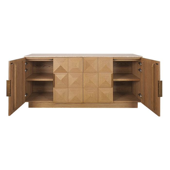 Benedict Natural Oak Buffet - Travertine, 170cm