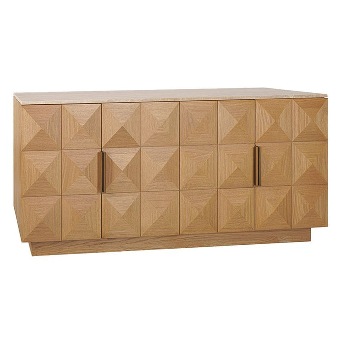 Benedict Natural Oak Buffet - Travertine, 170cm