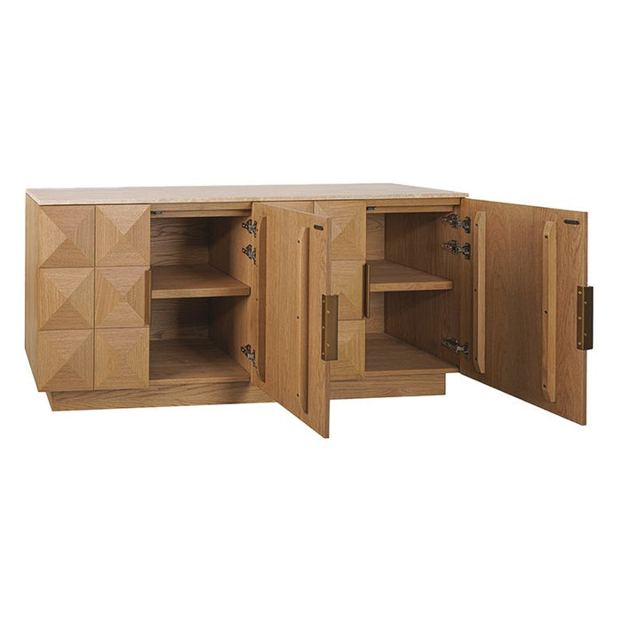Benedict Natural Oak Buffet - Travertine, 170cm