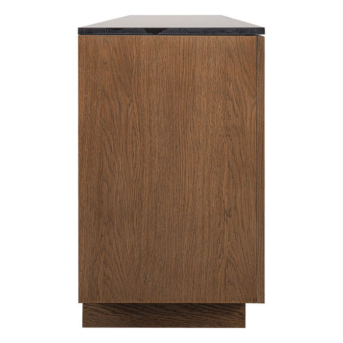 Benedict Walnut Buffet - Black Marble, 170cm