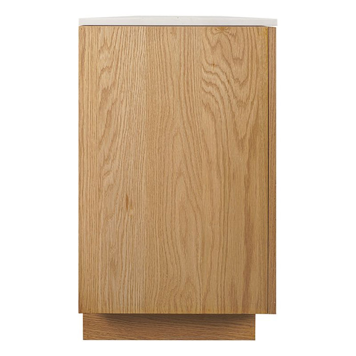 Benedict Natural Oak Buffet - White Marble, 170cm