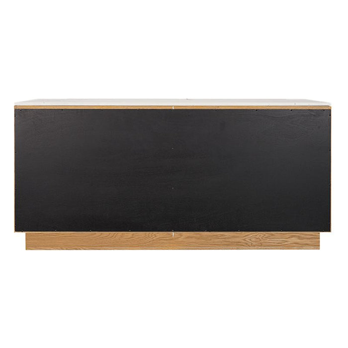 Benedict Natural Oak Buffet - White Marble, 170cm