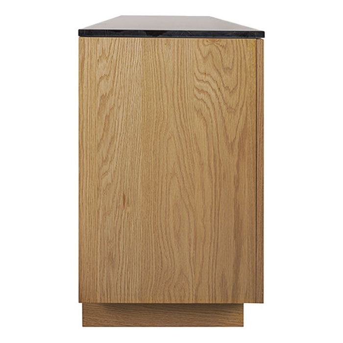 Benedict Natural Oak Buffet - Black Marble, 170cm