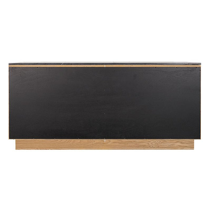 Benedict Natural Oak Buffet - Black Marble, 170cm
