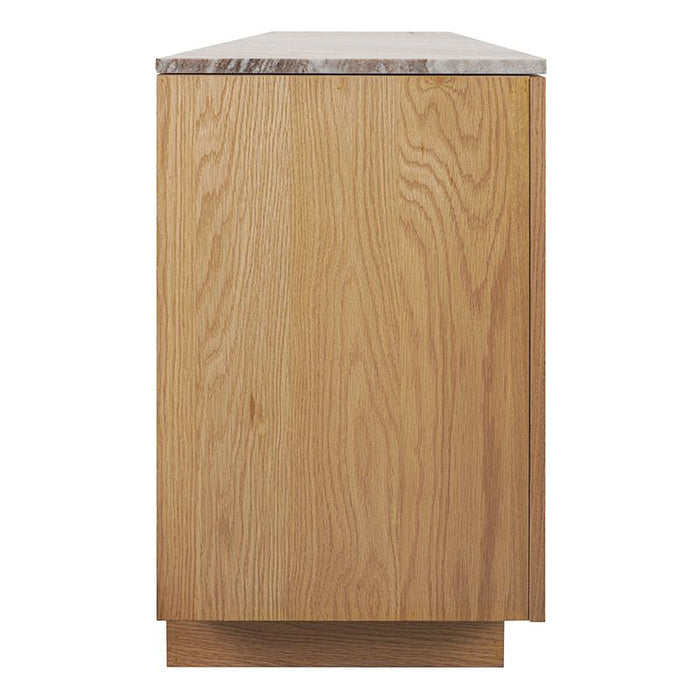 Benedict Natural Oak Buffet - River Brown Marble, 170cm