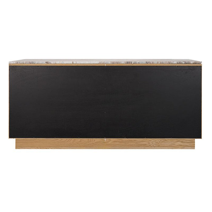 Benedict Natural Oak Buffet - River Brown Marble, 170cm