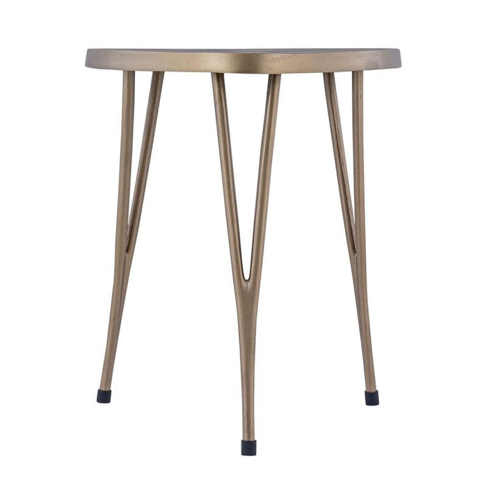Leila Side Table - Antique Brass, 46cm