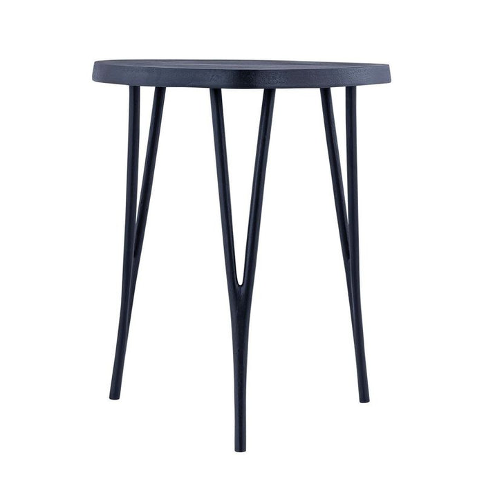 Leila Side Table - Black, Metal, 46cm