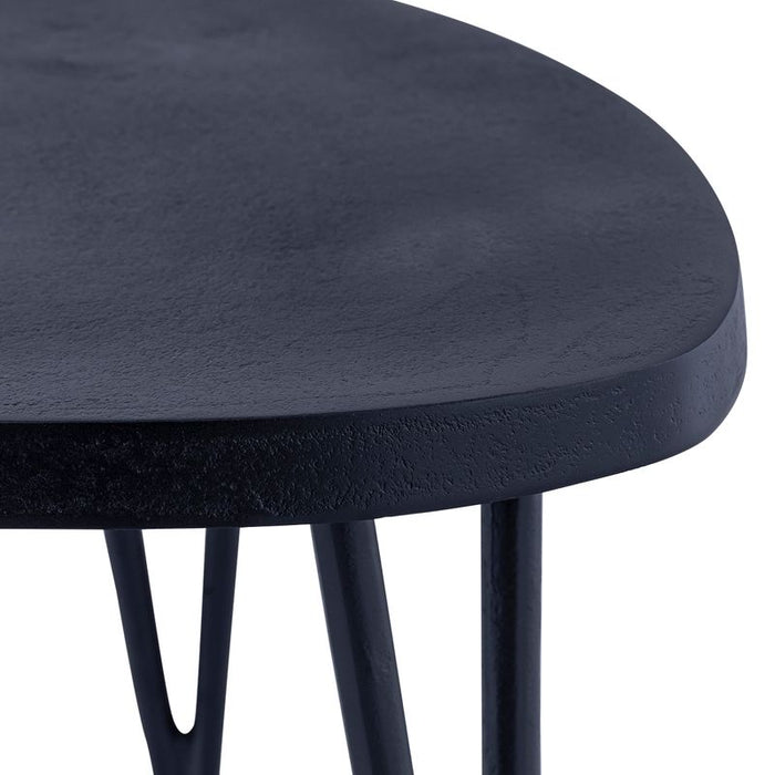 Leila Side Table - Black, Metal, 46cm