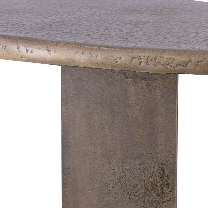 Silas Coffee Table - Antique Gold, Metal, 123cm