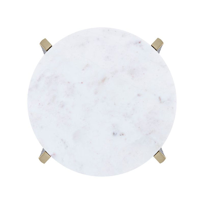Thea Marble Nesting Side Tables - Gold, 41cm