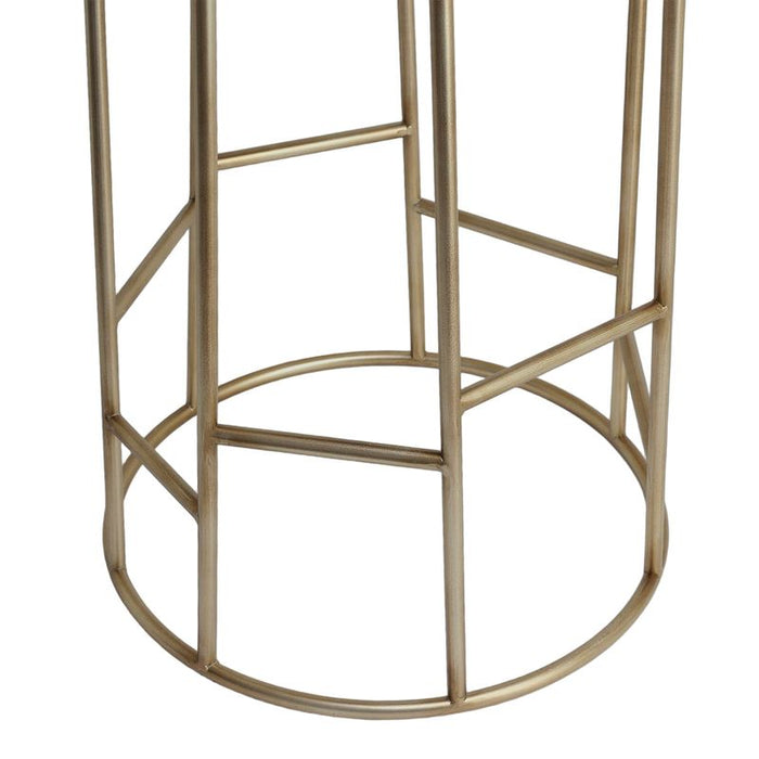 Aiden Gold Steel Kitchen Stool - Speckle Ecru, 65cm H