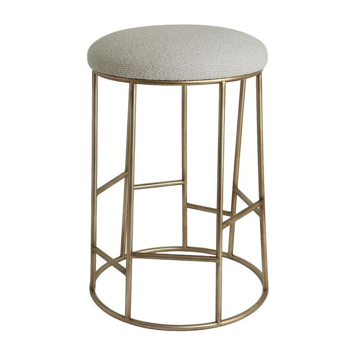 Aiden Gold Steel Kitchen Stool - Speckle Ecru, 65cm H