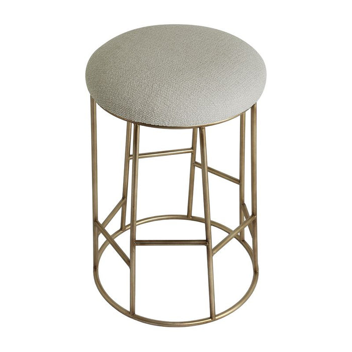 Aiden Gold Steel Kitchen Stool - Speckle Ecru, 65cm H