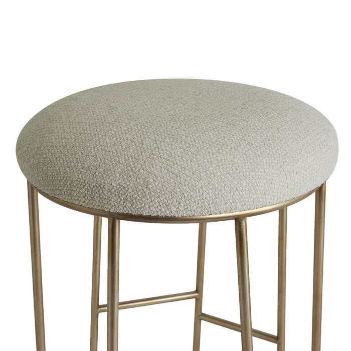 Aiden Gold Steel Kitchen Stool - Speckle Ecru, 65cm H