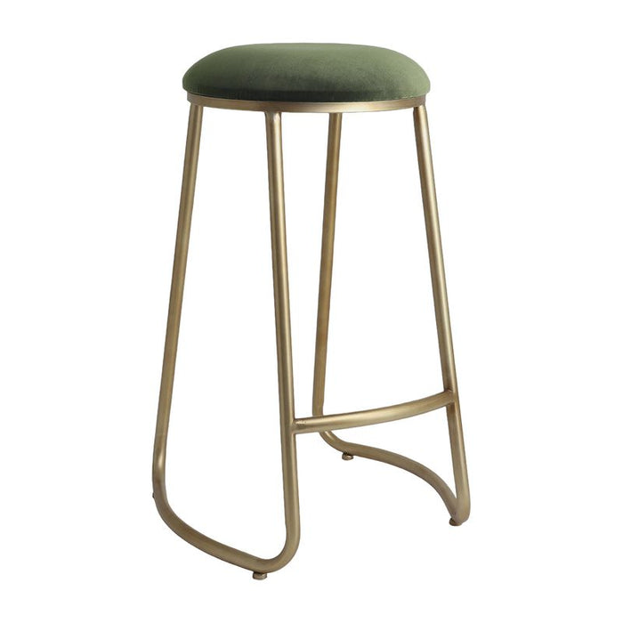 Annie Bar Stool - Moss Velvet, 75cm H
