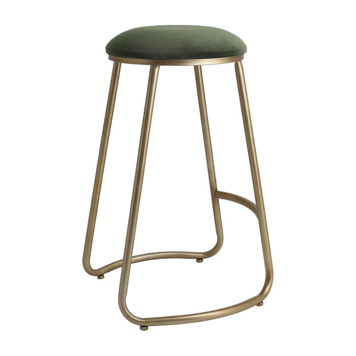 Annie Bar Stool - Moss Velvet, 75cm H
