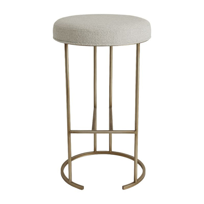 Blackley Gold Iron Kitchen Stool - Speckle Ecru, 66cm H