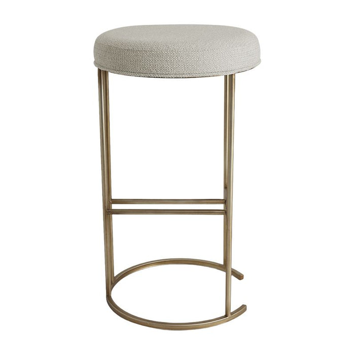 Blackley Gold Iron Kitchen Stool - Speckle Ecru, 66cm H