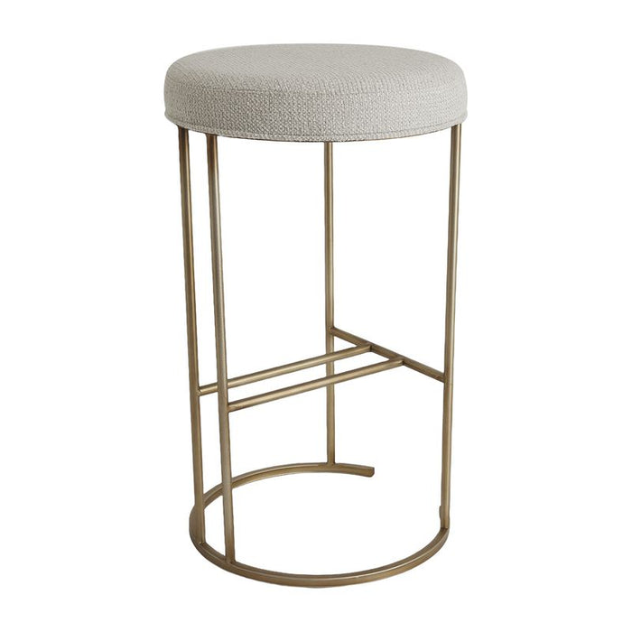 Blackley Gold Iron Kitchen Stool - Speckle Ecru, 66cm H