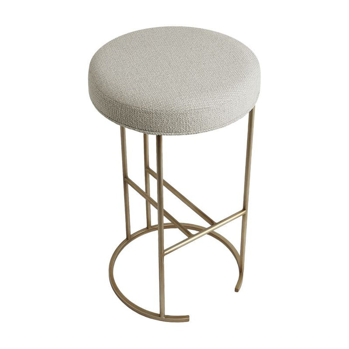 Blackley Gold Iron Kitchen Stool - Speckle Ecru, 66cm H