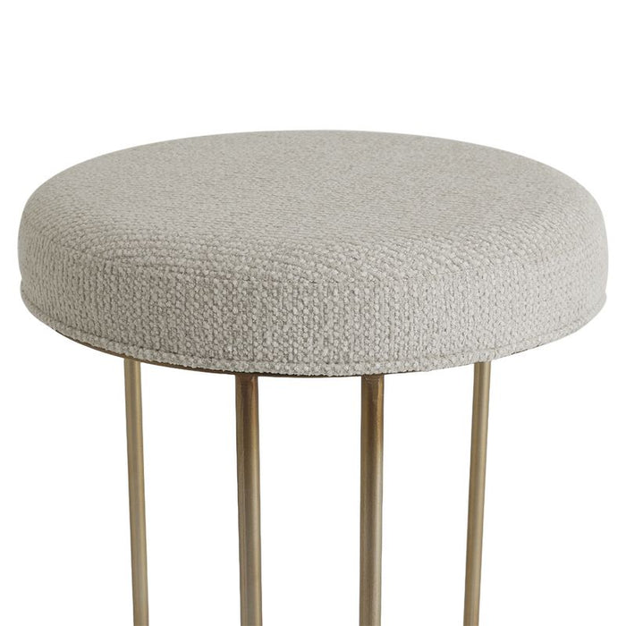 Blackley Gold Iron Kitchen Stool - Speckle Ecru, 66cm H