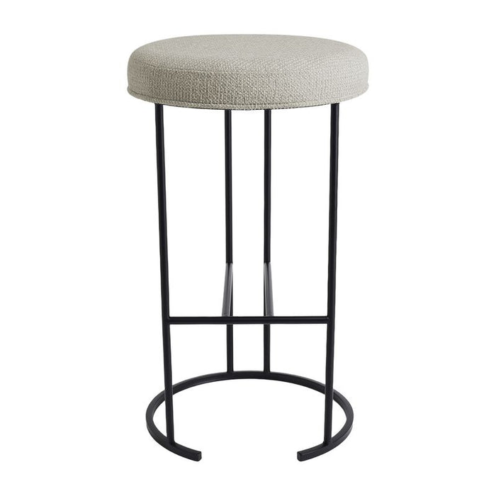 Blackley Black Iron Kitchen Stool - Speckle Ecru, 66cm H