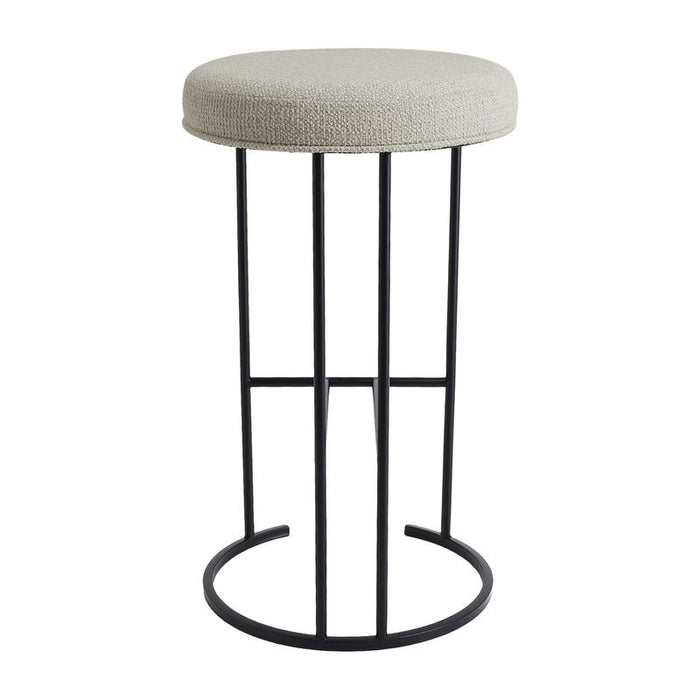 Blackley Black Iron Kitchen Stool - Speckle Ecru, 66cm H