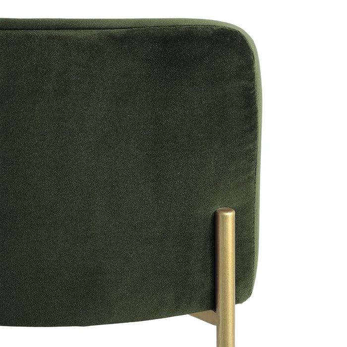 Leon Kitchen Stool - Moss Velvet, 84.5cm H